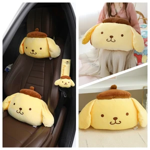 Sanrio lindo pom pom pumin pelin juguete juguete para la cabeza del cinturón de asiento cojín para la almohada de la almohada del asiento 10 mejores cubiertas de asientos para automóviles de Kuromi - №5