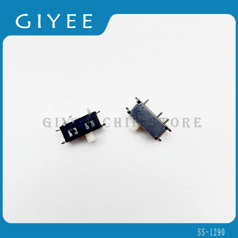 10 قطعة/الوحدة الأصلي الجديد 100% استيراد SS-1290 مصغرة صغيرة تبديل التبديل التصحيح 7pin 2 والعتاد تقلب الطاقة الشريحة مقبض أبيض