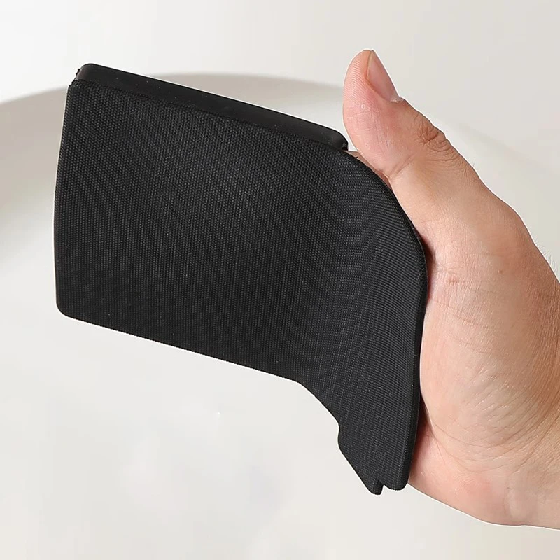 

Массажная щетка-мочалка для тела с резиновыми накладками для отшелушивания и удаления омертвевшей кожи, черные перчатки для спа-процедур и ванны