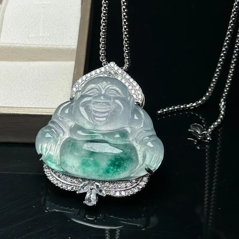 

Новый кулон-гунг с инкрустацией из высококачественного льда в виде Будды, модное ожерелье класса люкс