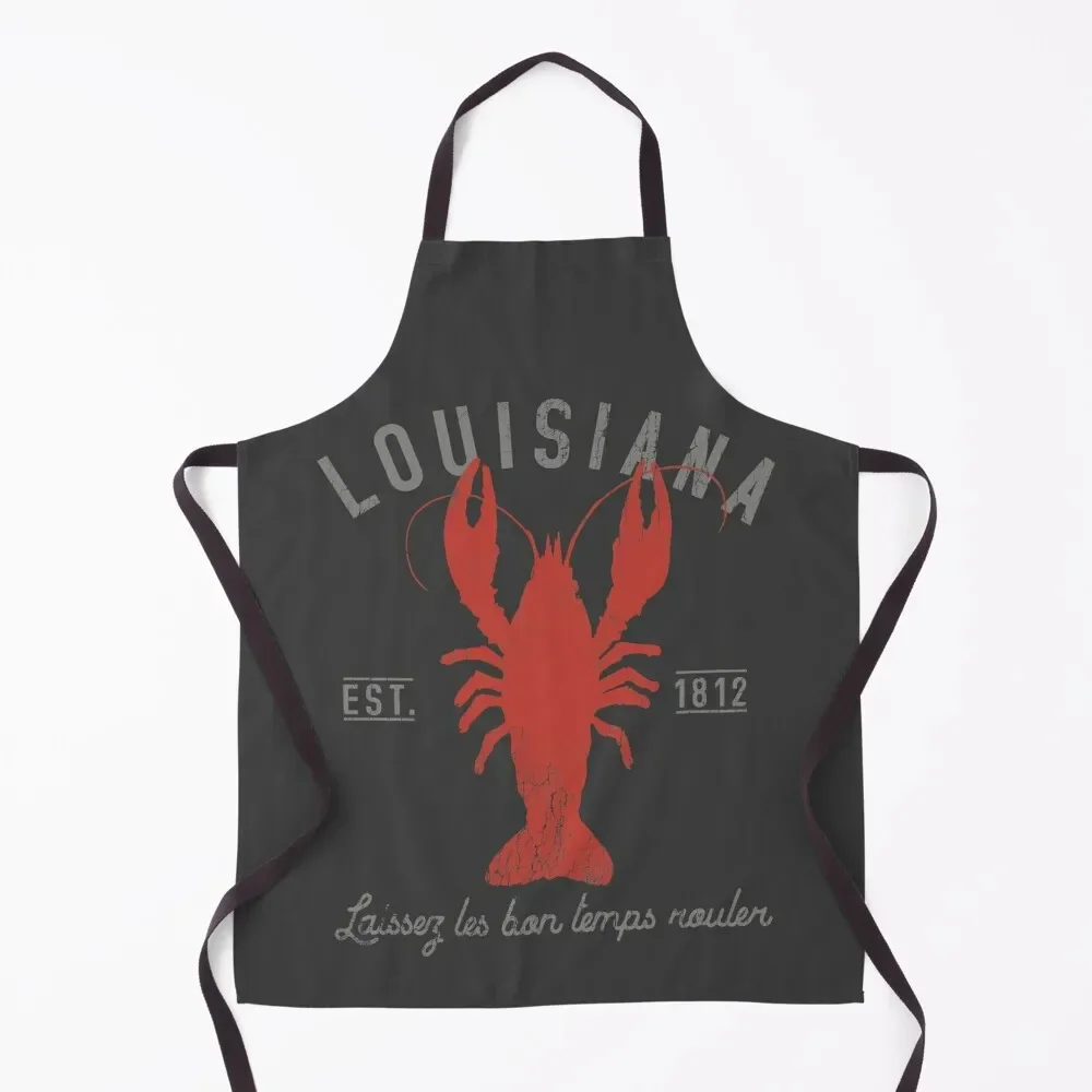 Louisiana Crawfish Laissez Les Bon Temps Rouler Apron Art For Women Apron