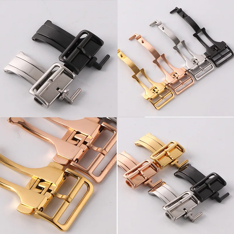 Suitable For Apple Watch Buckle Stainless Steel Watch Buckle Folding Buckle 18mm20mm 304 Material Hermes Watch Buckle