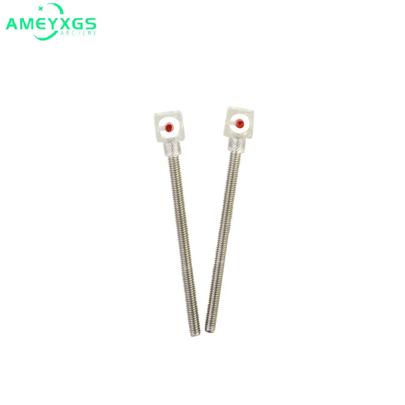 

2pcs Archery Recurve Bow Sight Lens 8-32 Screw Thread Metal Sight Pin General Recurve Bow Alternate Sight Point Hunting Shooting