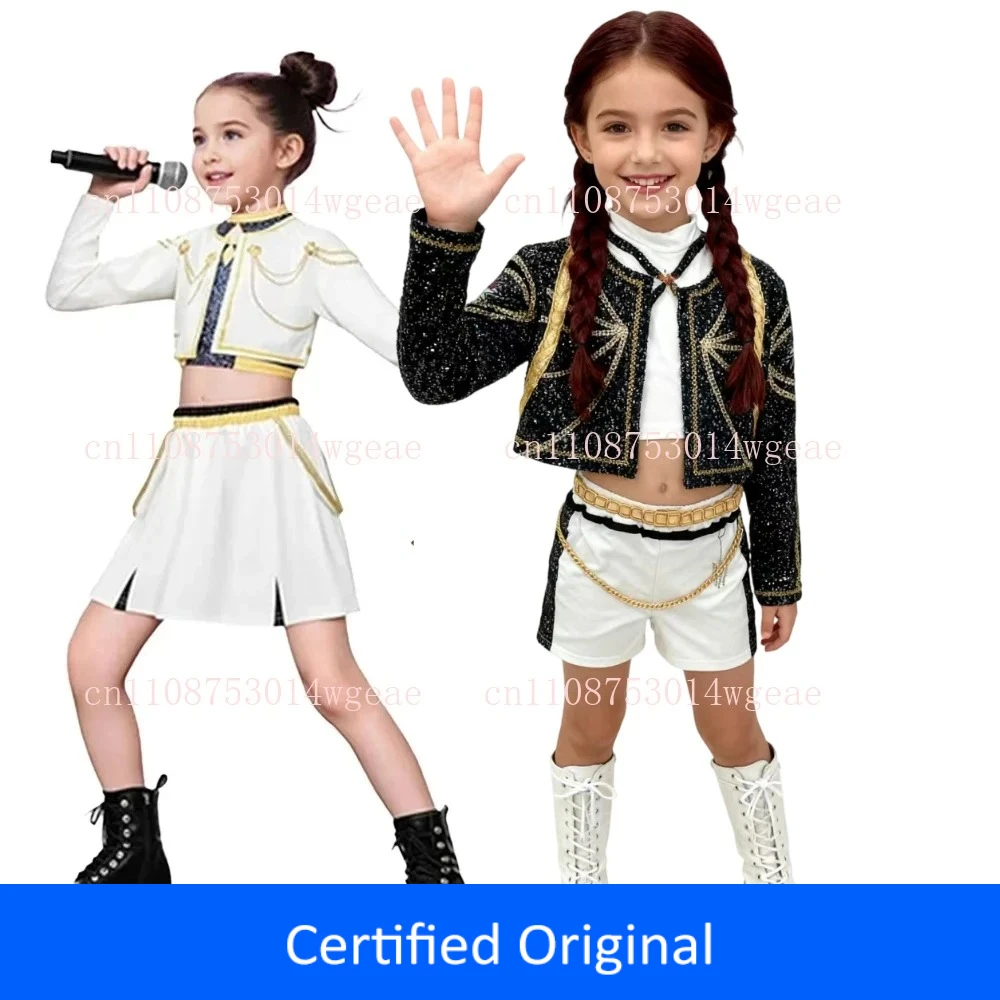 

2026 Kids Zoey Mira Rumi 3D Print Cosplay Costume Halloween Carnival K-Pop Hunters Girl Group Idol Role Play Dress Up Outfit