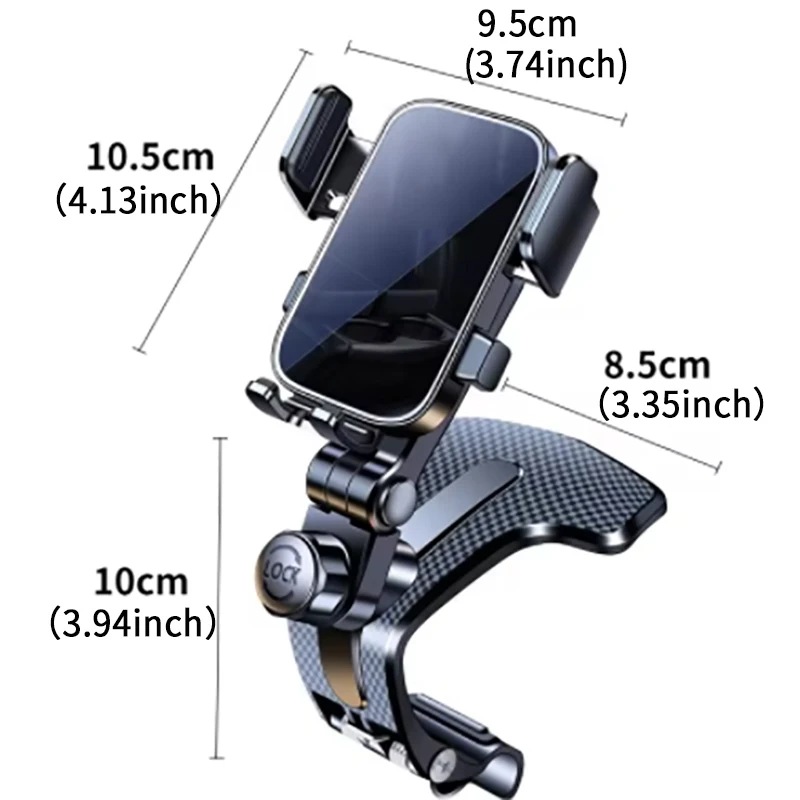 Car Phone Holder Mount for Dashboard Universal Hands Free Automobile Cell Phone Holder for iPhone Smartphone