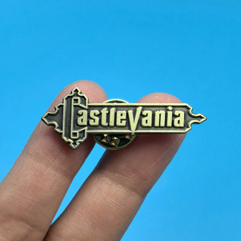 لعبة آر بي جي Castlevania شعار المينا دبوس لعبة شارة معدنية بروش آر بي جي ألعاب مجوهرات هدايا