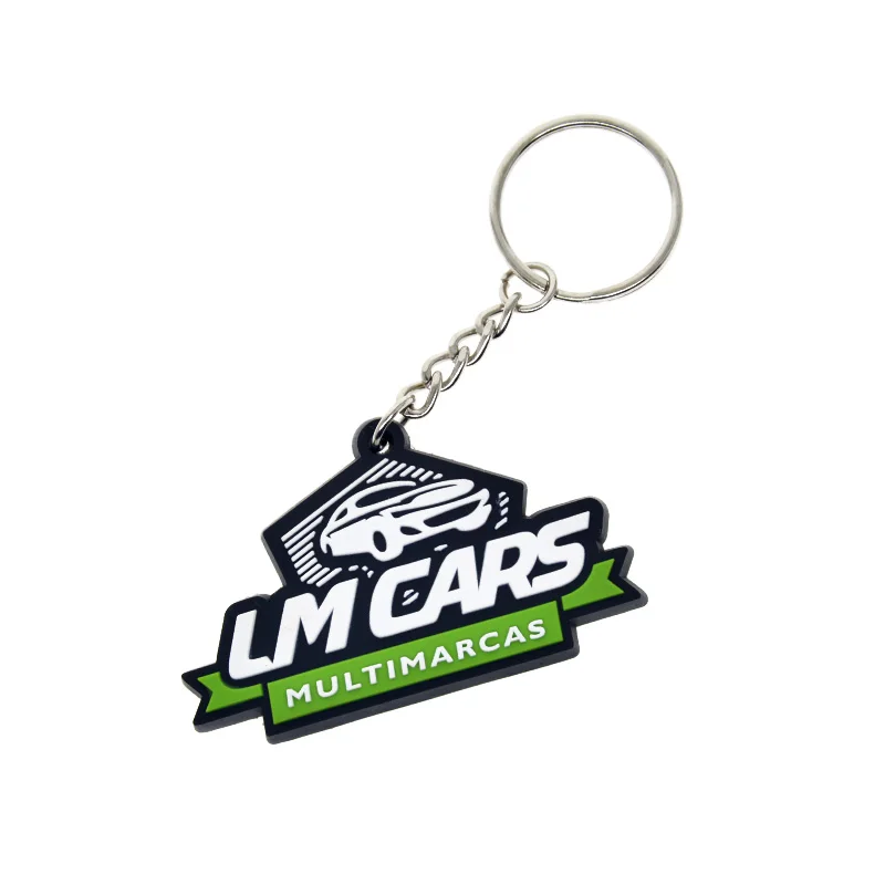 

Wholesale Soft PVC Keychain Custom Logo Key Ring Rubber Car Key Holder Pendant Promotion Gift