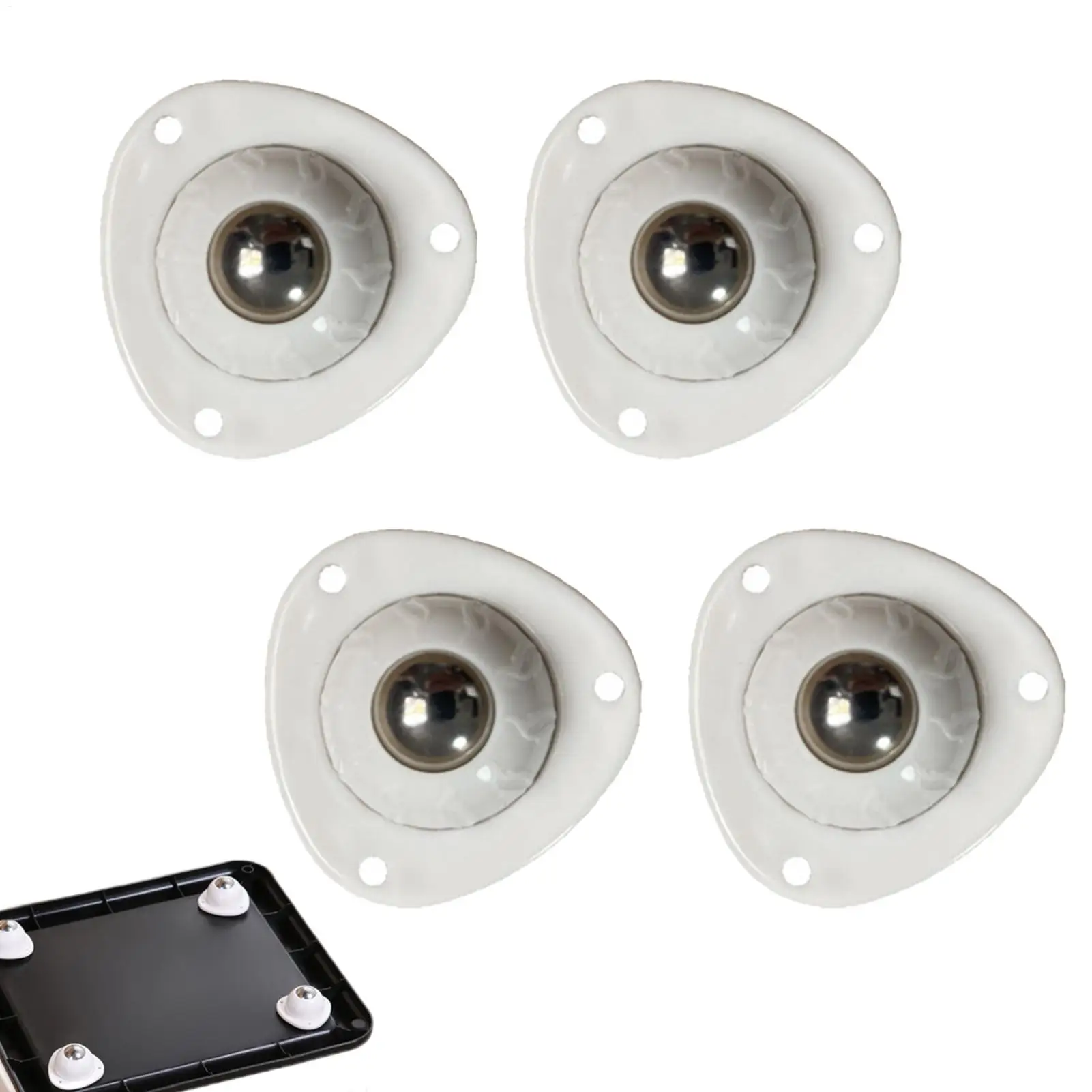 Self-Adhesive Pulley Castors Set 360 Degree Rotation Adhesive Castor Wheel Sticky Pulley for Furniture Chairs Tables Sofa Beds