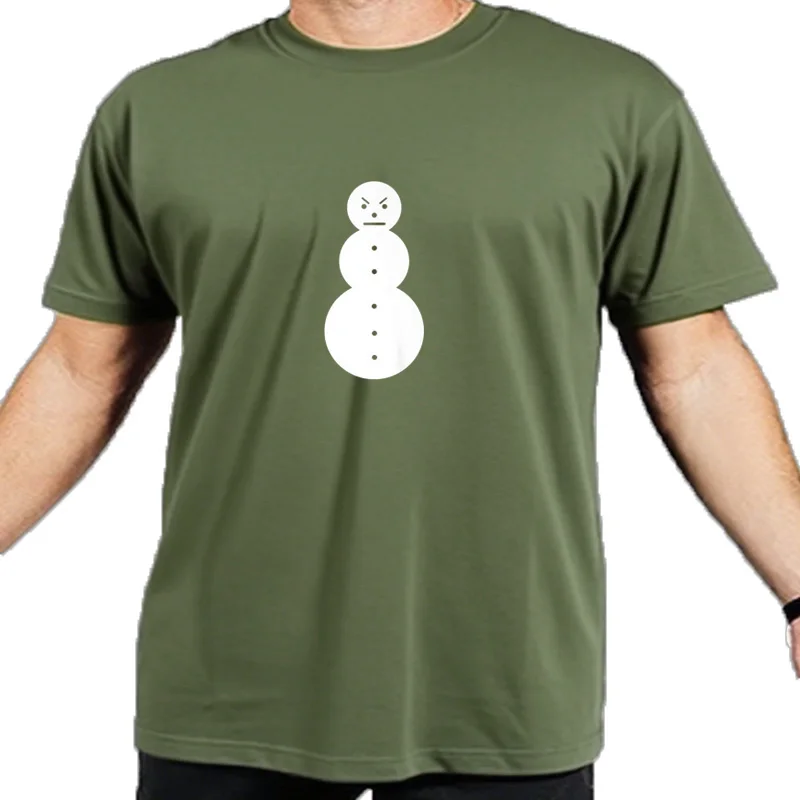 Jeezy-T-Shirt drôle bonhomme de neige pour homme, haut en coton de qualité supérieure, style chinois