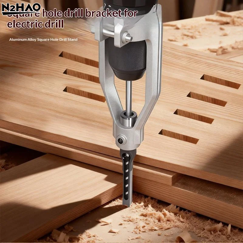 Durable Square Hole Drill Bits 6.4/8/9.5/12.7mm Portable Woodworking Mortising Chisel Adapter For DIY Woodworking Drilling Tools