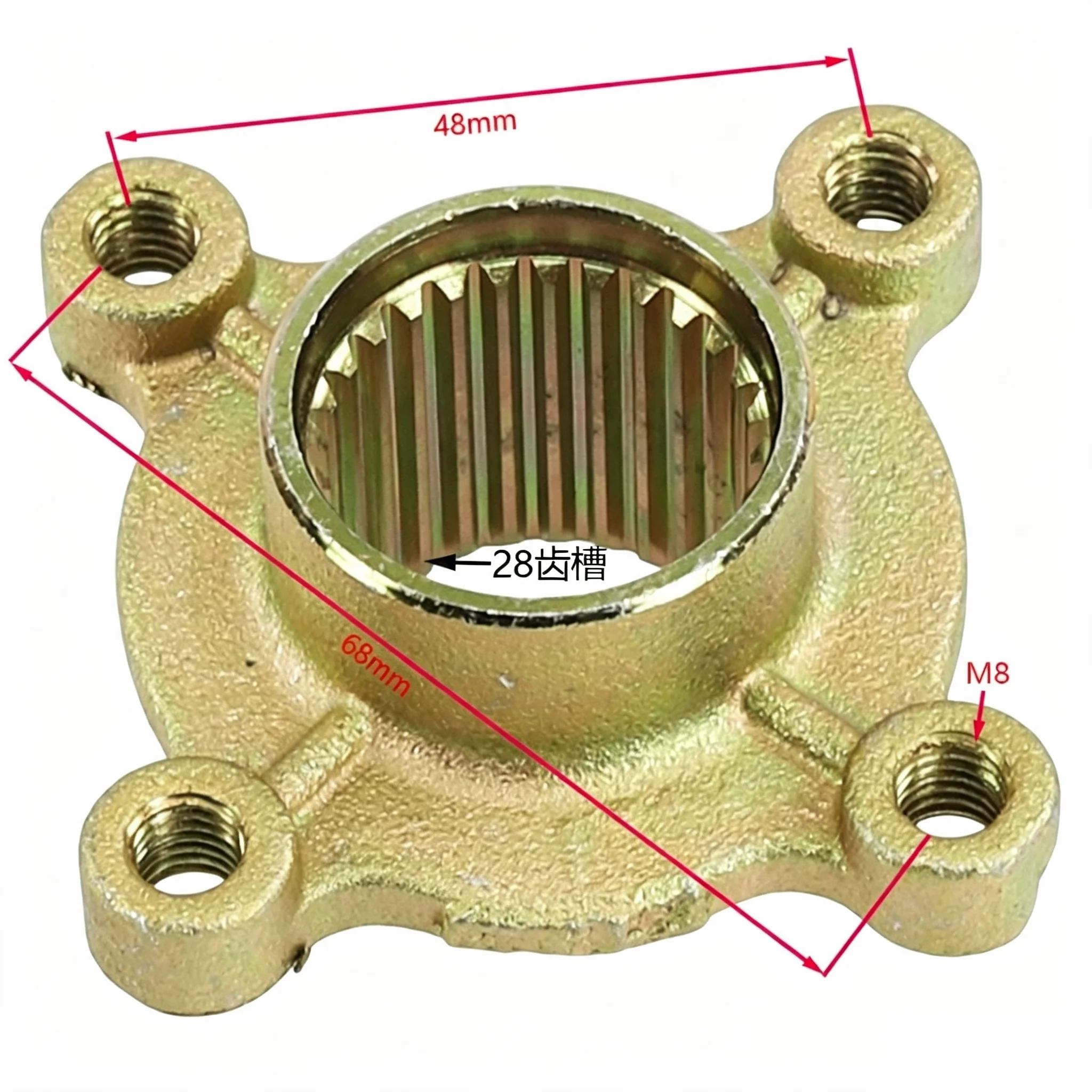 28 Teeth Rear Brake Disc Sprocket Hub 28T for Buggy Jinling Quad Bike 50cc 110cc 150cc 200cc JLA-13 Cargo ATV Quad Bike Parts