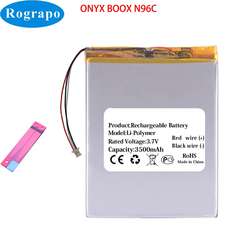 New 3.7V 3500mAh Onyx Boox i8 DARWIN 3 4 C63 C65 T68 T76ML Carta 2 N96C Tagus Gaia Reader Ebook 336885 Battery