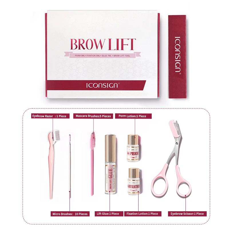 DIY Brow Perm Eyebrow Lamination 45-60 Days ICONSIGN Professional  Brow Perming Set Beauty Makeup Tools Home Use