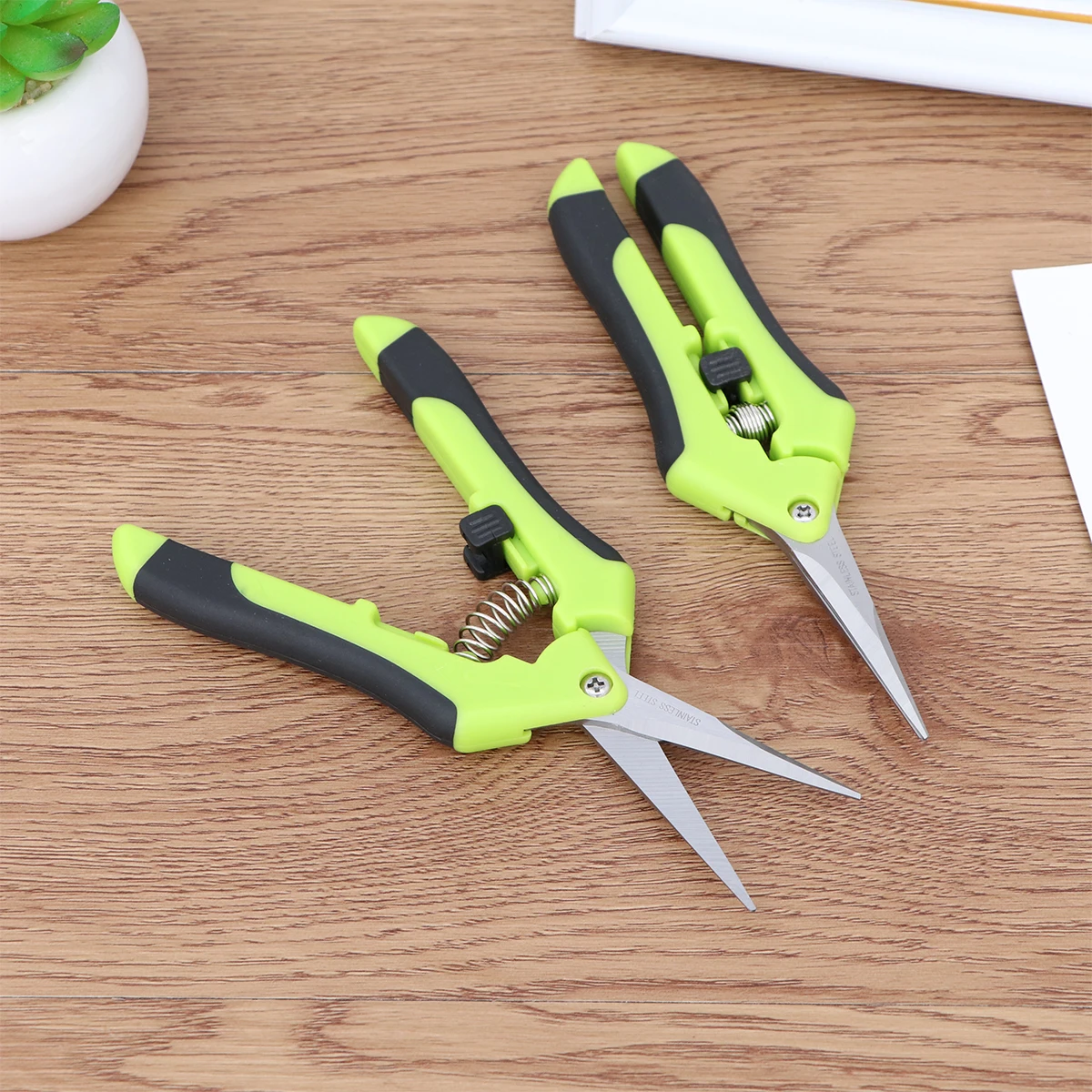 

2Pcs Professional Garden Shears Premium Stainless Steel Pruning Pruner Ergonomic Handle Shock Absorber