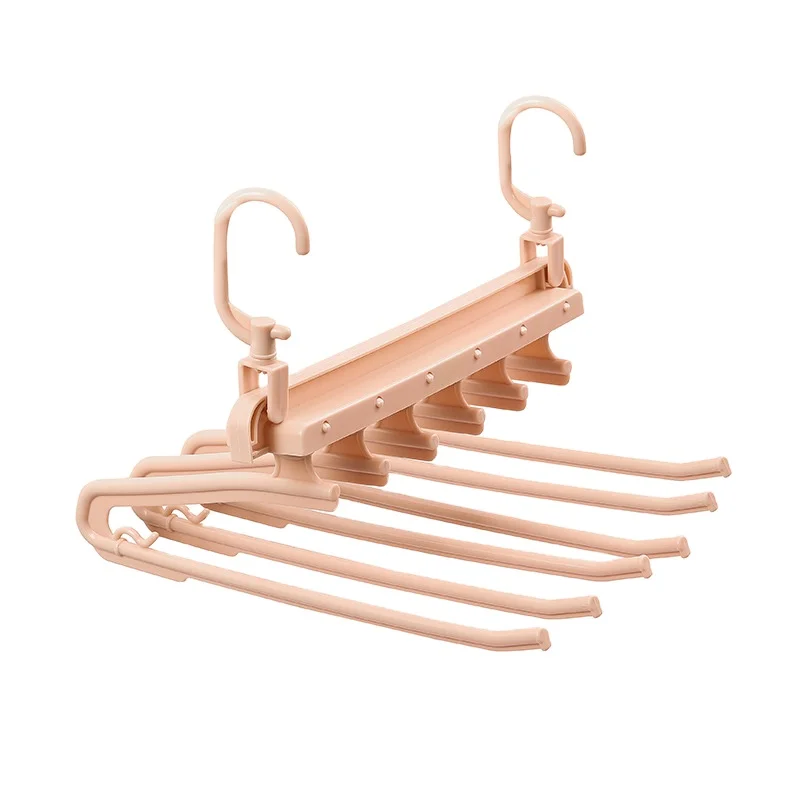 Magic Drying Pants More Tied Hanger Folding Pant Rack Coat Hanger Wardrobe Multi-layer Hanging Trouser Press Storage