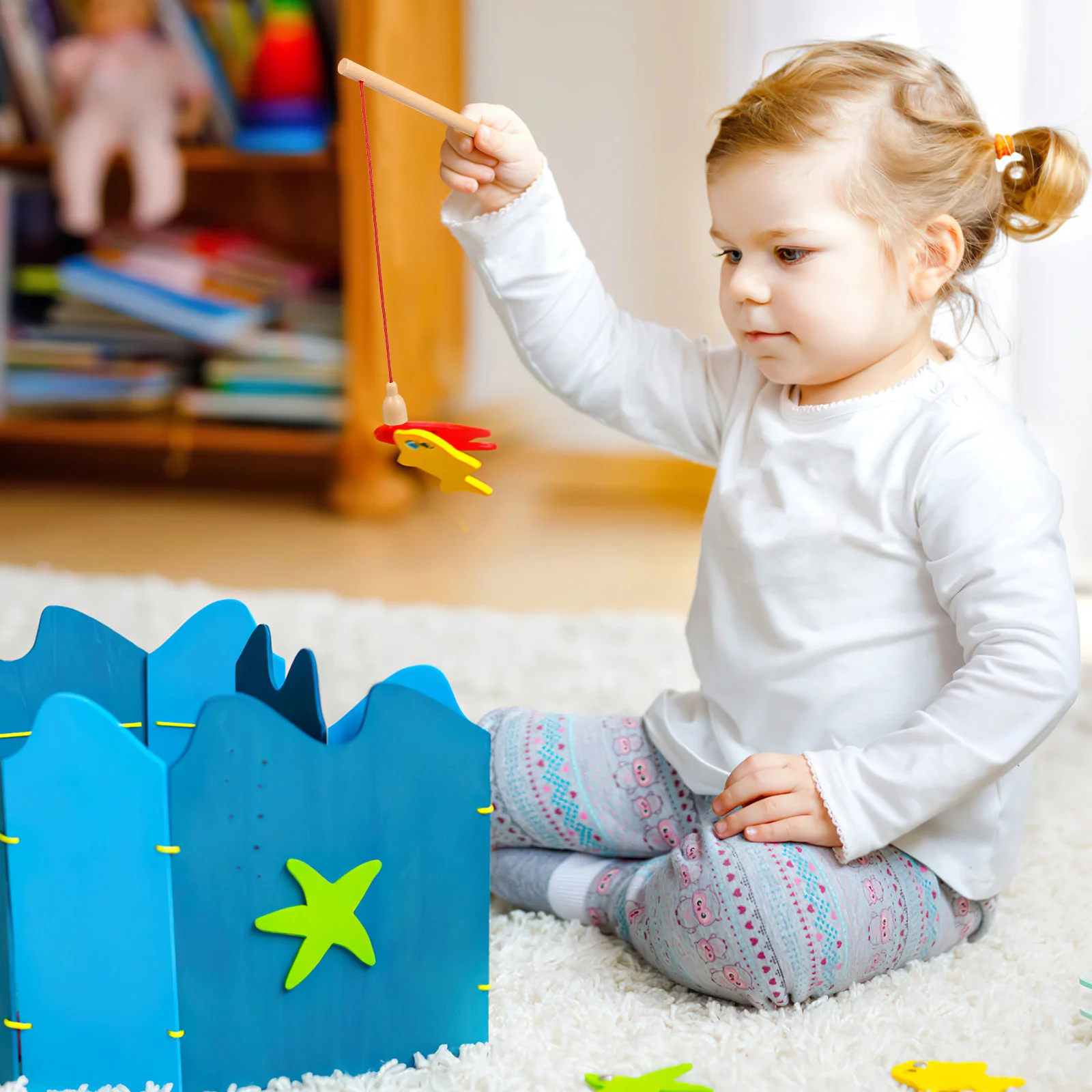 8-delige houten hengel kinderpaal magnetisch speelgoed vroege onderwijs kinderen speelgoed vangen peuter