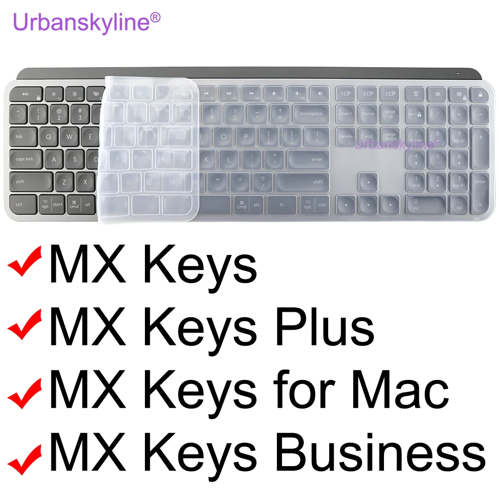 MX KEYS Keyboard Cover for Logitech MX KEYS for Mac Plus Business Protective Protector Skin Case for Logi Master Silicone TPU