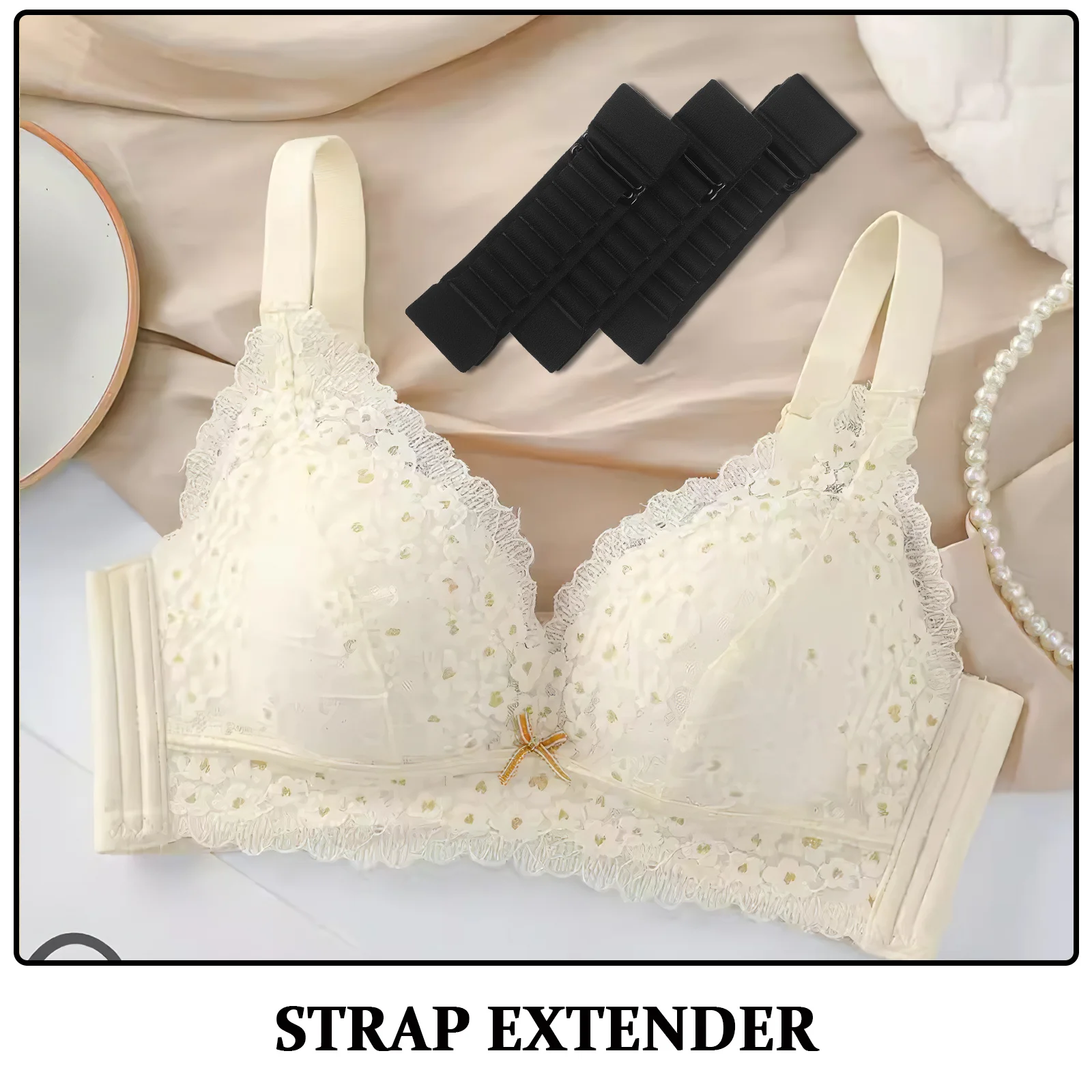 6 stuks bh-verlengers verstelbare riemgesp met 8 gaten elastische verlenging voor sportbeha's badpak rugsteun comfortabele band