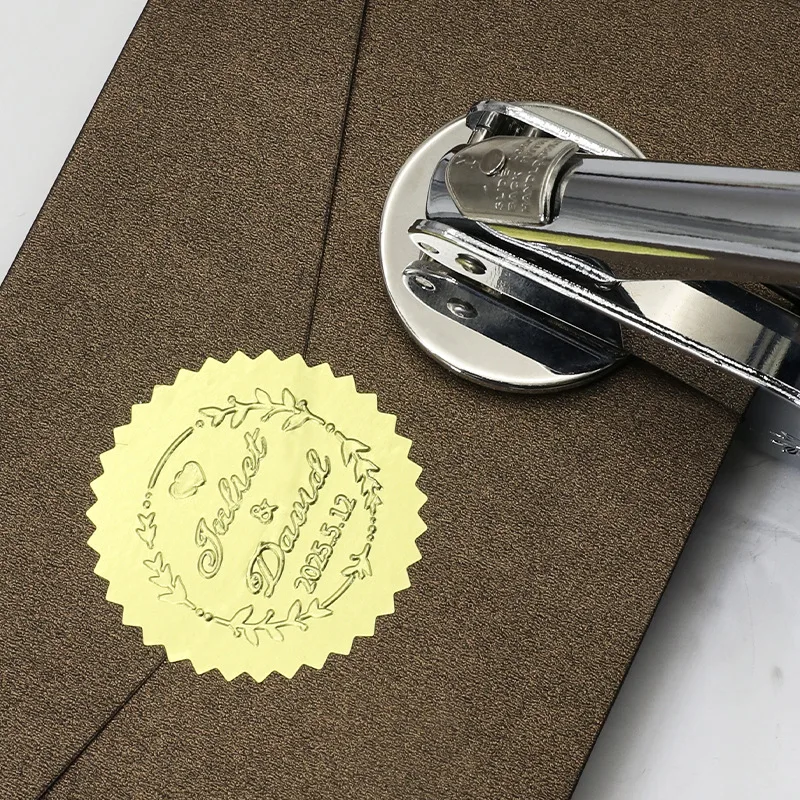 Embosser Stamp LOGO Copper Sheet Special Steel Stamp Customized For Hand Clamp Circle Square Embossing Stamps DIY Customization