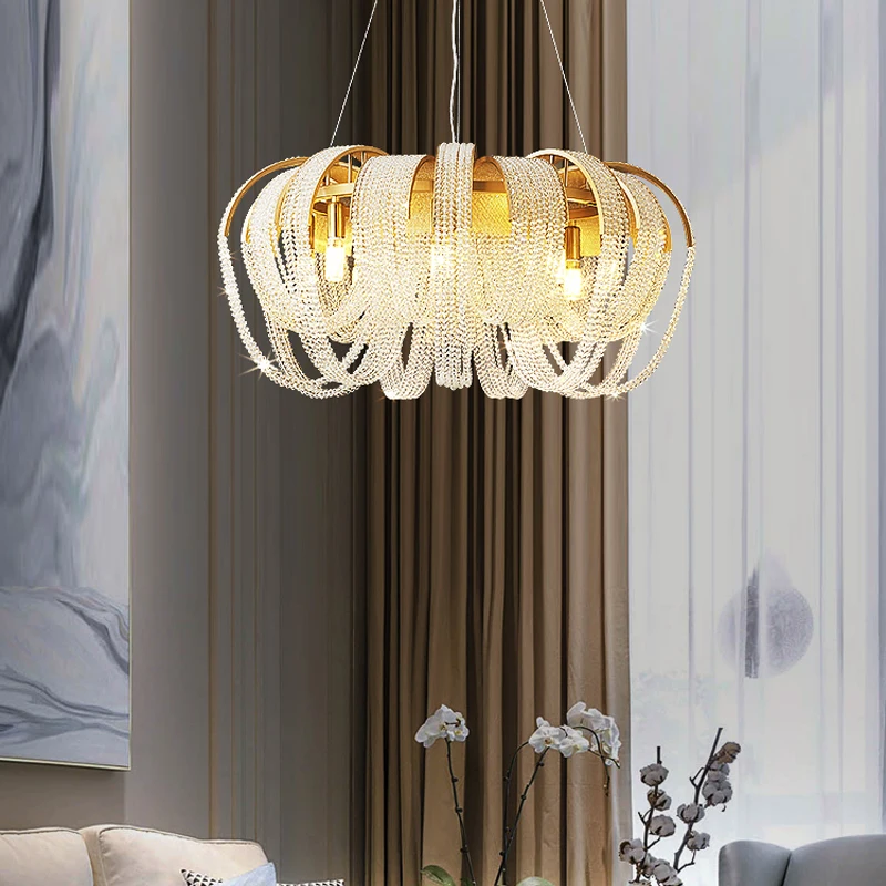 Round Ceiling Chandelier, Ceiling Chandeliers 2023 New Trend, Chandeliers for Hall and Living Room Crystal Light, Chandelier for Bedroom