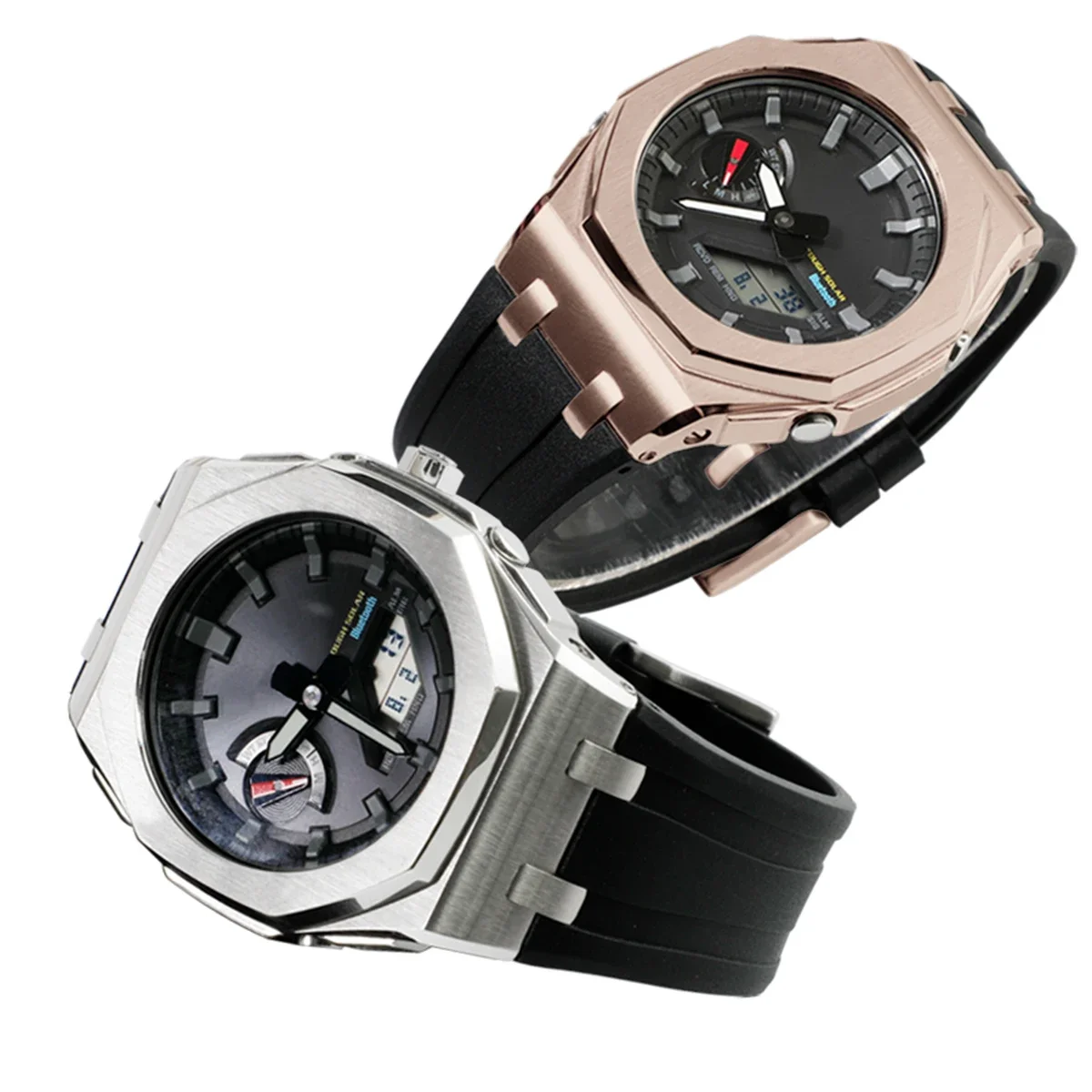 Gen5 NUOVO Kit Mod Per Casioak GA2100 GAB2100 Acciaio Inossidabile Lunetta In Metallo Gomma Cinturino In Metallo per Casioak GA2110 custodia Con Viti