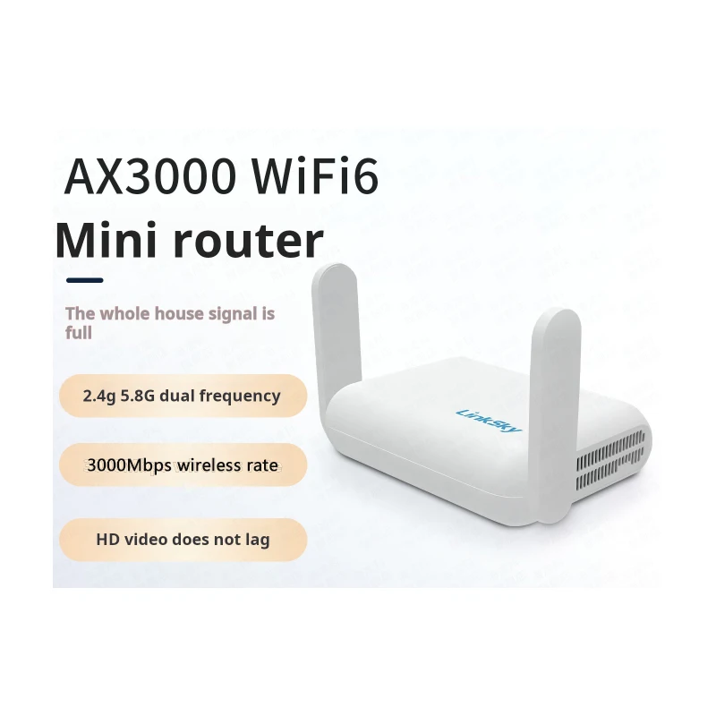 Hi-link WiFi 6 Wireless Router HLK-WR10 Mini Small Portable Home Dual Band Gigabit AX3000 High Speed Universal Data