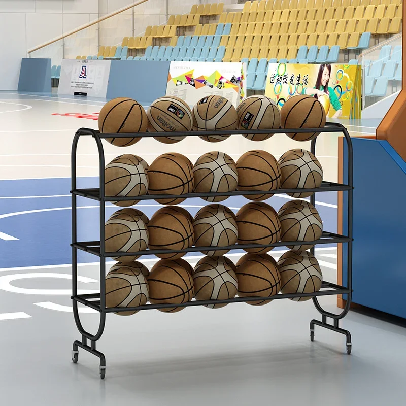 Multipurpose Home Basketball Display Stand Versatile Storage Rack for Footballs Volleyballs Essential for School or Kindergarten