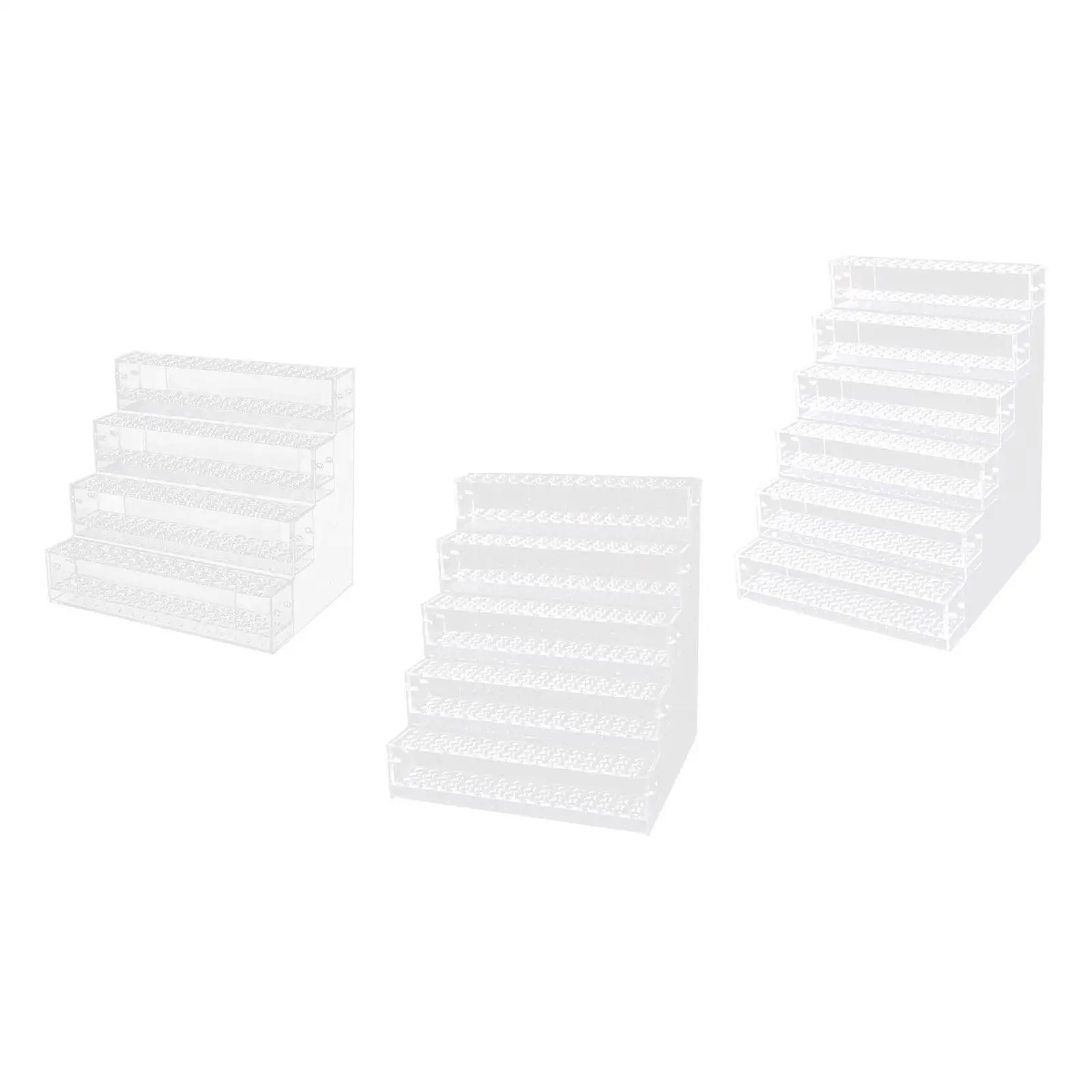 Acrylic Pen Holder Marker Display Stand Simple Transparent Pen Storage Rack with Multiple Holes for