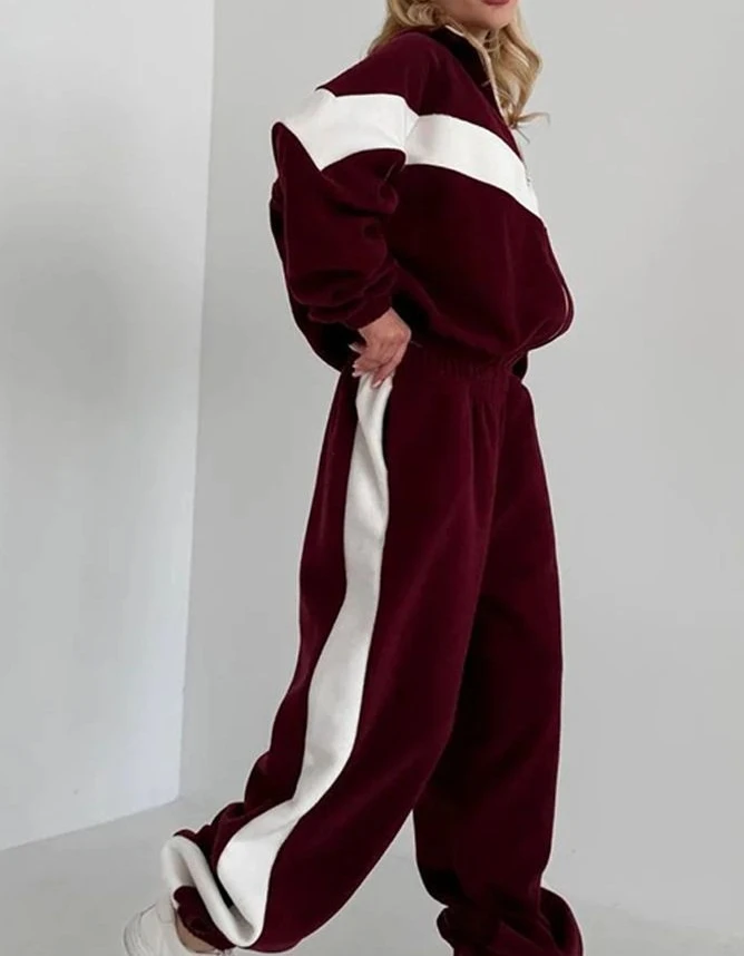 

2025 Autumn/Winter New Style Fashion Casual Zippered Sweater and Pants Set