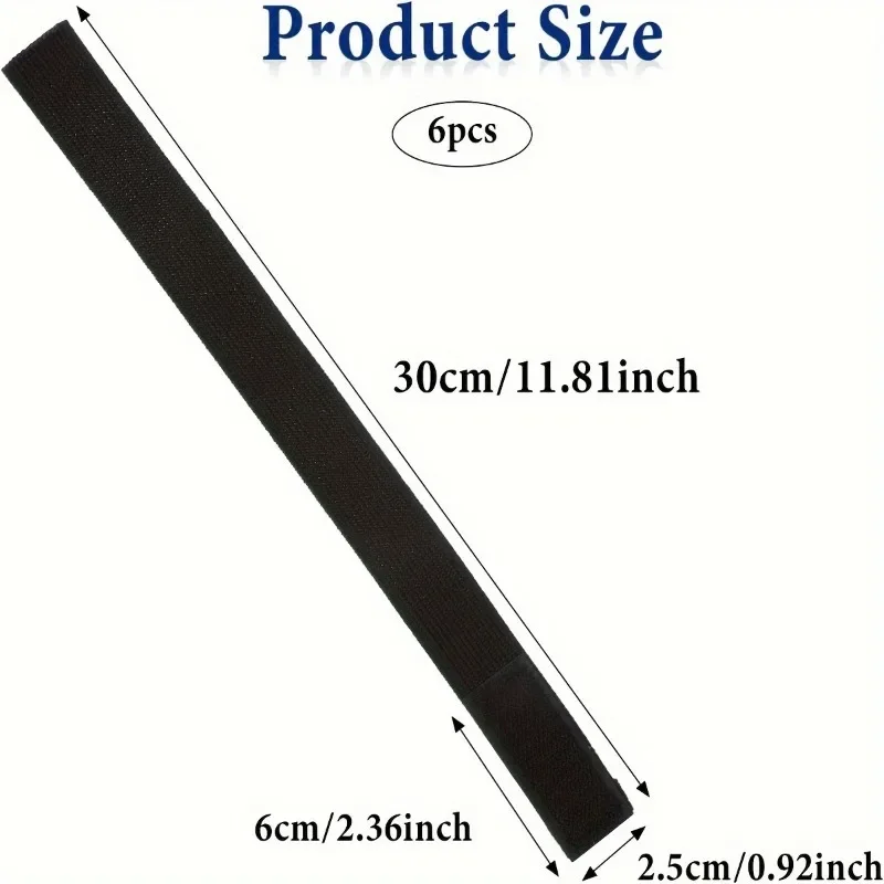 6-Pack Adjustable Elastic Ankle Straps for Outdoor Activities - Perfect for Hiking, Biking, Fishing, Running and Hunting