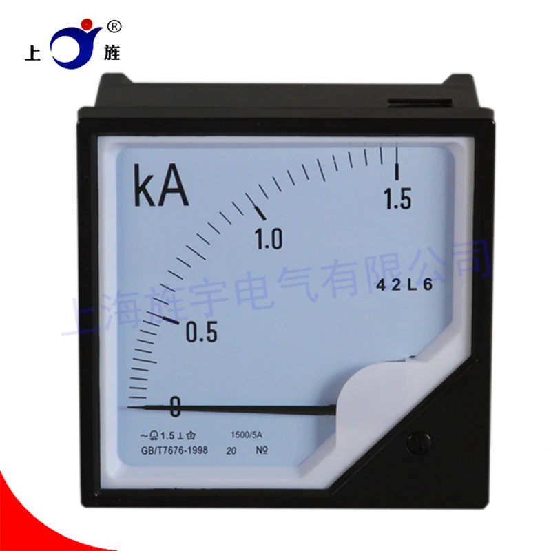 

42L6 Ammeter AC 1500/5A 2500/5A 3000/5A Pointer 42L20 Through Meter 120mmX120mm Installed Meter voltmeter power meter