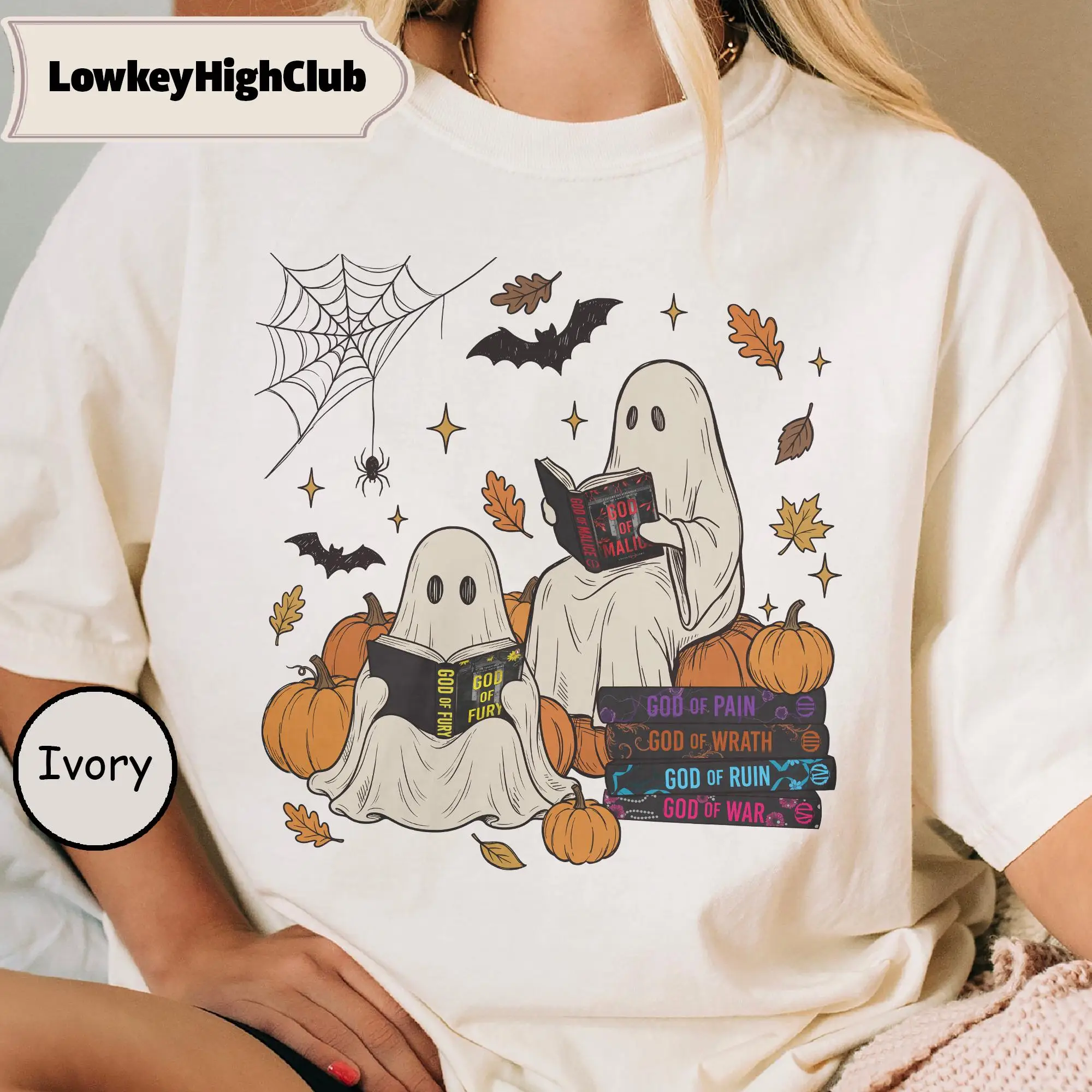 Legacy Of Gods Series t-shirt, Rina Kent Bookish Tee, Dark Romance Reader Shirt, Spooky Ghost Book Tee, Halloween Lover Gift