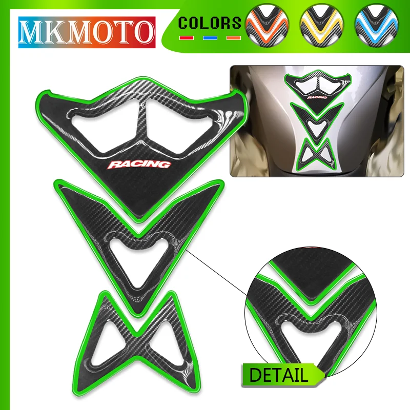 

Motorcycle 3D Fish Bone Sticker For Z900 Z900RS Z900SE Z1000 Z1000R Z1000SX Fuel Tank Anti-Scratch Protective Decals Accessories