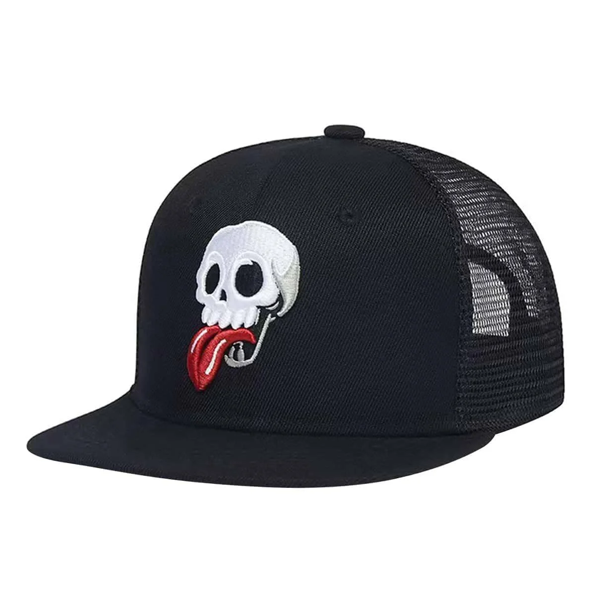 Unisex Stick Out Your Tongue Embroidery Hip-hop Net Hats Spring Summer Outdoor Adjustable Casual Baseball Caps Sunscreen Hat Cap