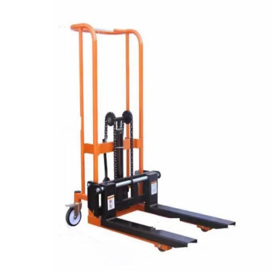 1.2M Household Hydraulic Micro Forklift 400kg Capacity Manual Pallet Fork Universal Wheel Stacker Platform