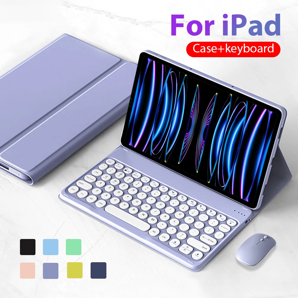 เคสคีย์บอร์ดสำหรับ iPad Pro 11 12.9 2021 2020 Air 5 4 funda สำหรับ iPad 10th 10.9 9/8 /7th Generation MINI 6 4 5 AIR 3 2 1 10.5 COVER