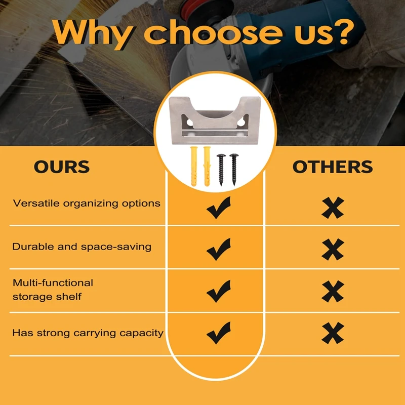 A81M Baru Tempat Penggiling Sudut Dudukan Dinding Tempat Penggiling Sudut Alat Penggiling Braket Tempat Alat Penggiling Tempat Alat Penggiling