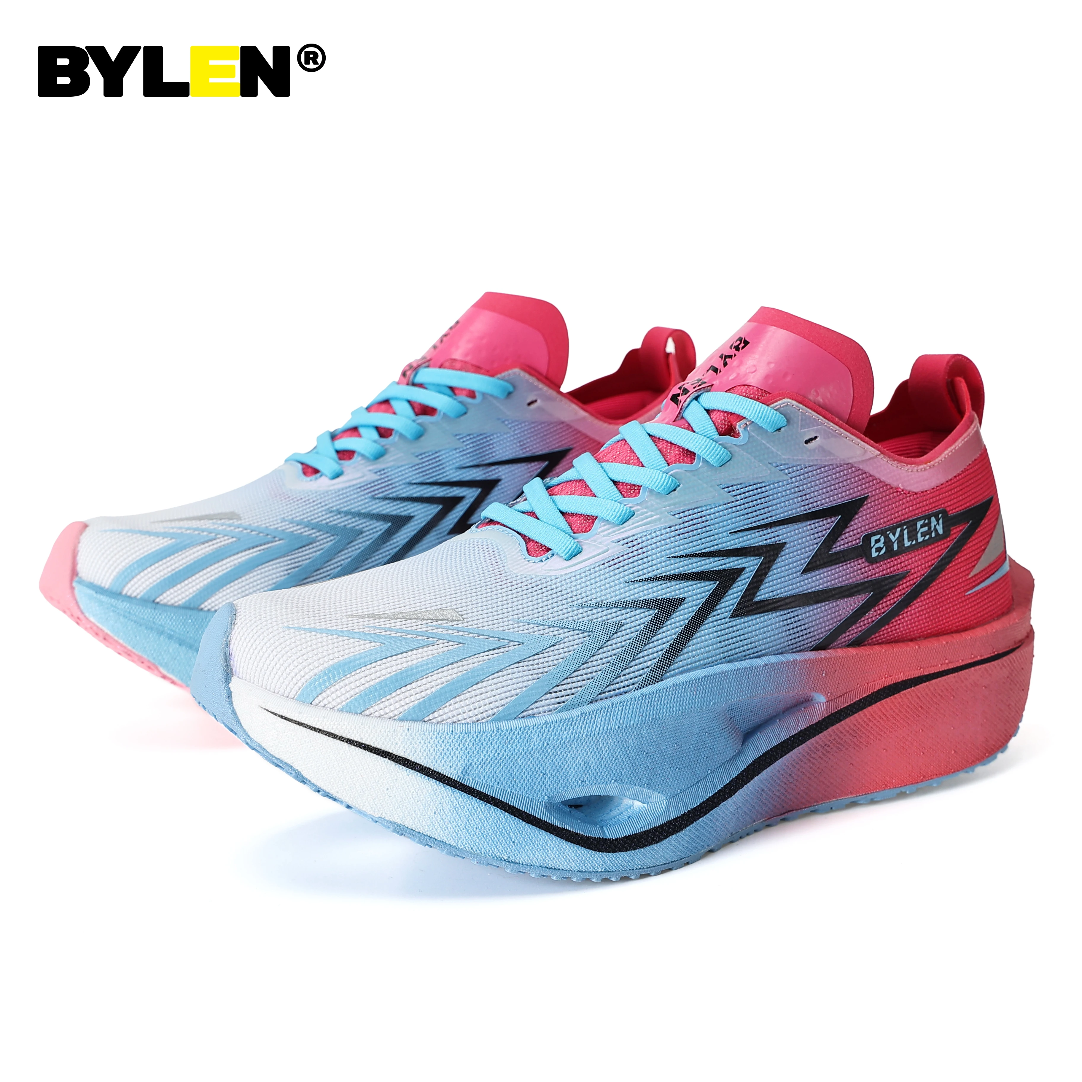 

BYLEN Speed 3.0 Full Palm Carbon Plate Running Sports Shoes Men Women Racing Marathon Cushioning Rebound Male Sneakers