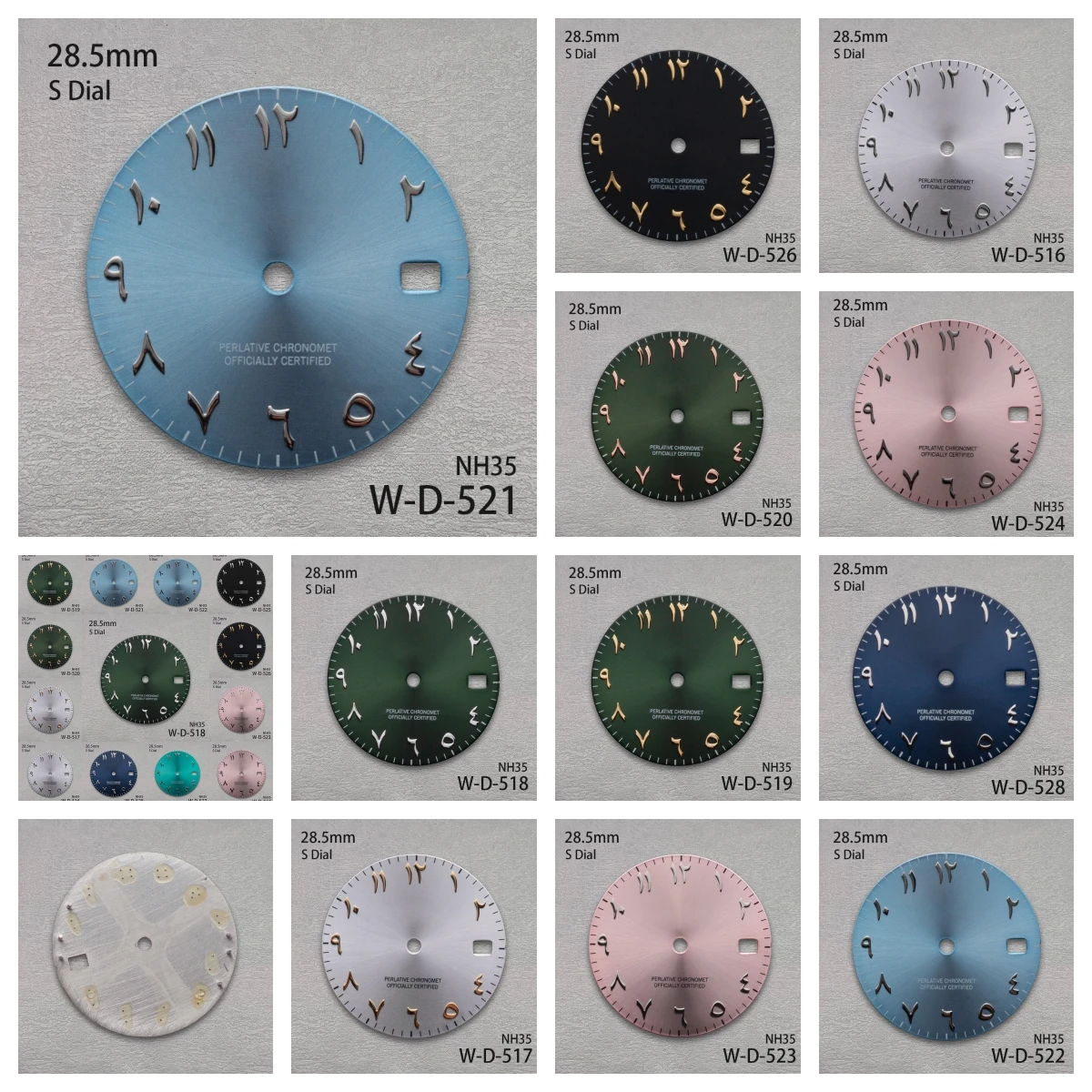 

28.5mm S Logo Arab Dial Suitable For NH35/NH36/4R/7S Movement High Quality Sunray Dial Watch Modification Accessories