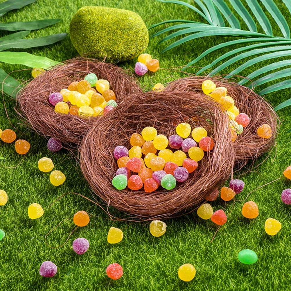 

16pcs Bird Nest Ornaments Garden Easter Decor Micro Landscape Birdcage Decorative Nest For Home Party Rustic Style Unique Gift