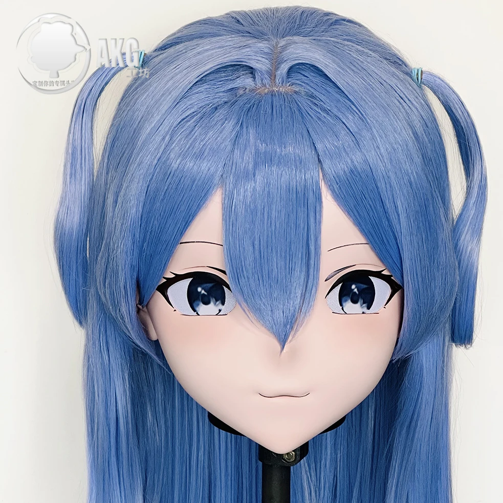 (AL261) Customize Character Crossdress Female/Girl Resin Half/Full Head With Lock Cosplay Japanese Anime Game Role Kigurumi Mask