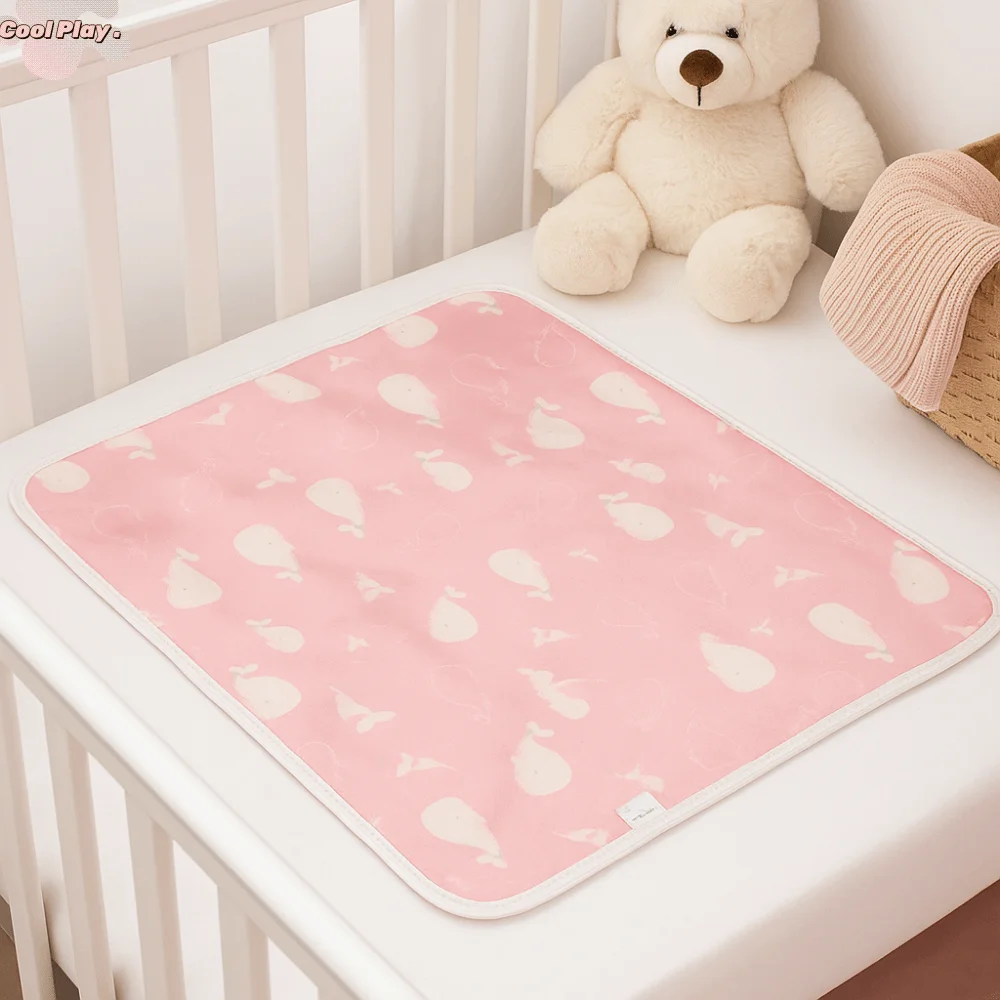 

Складной дизайн, коврик для пеленания детских подгузников, хлопковый материал, водонепроницаемый чехол, портативный пеленальный коврик, многоразовый коврик, супервпитывающий материал