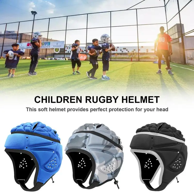 Rugby Helmet, Rugby Headguard Rugby Headgear Protector Soft Protective Helmet Reduce Impact Kids Youth Soccer hat