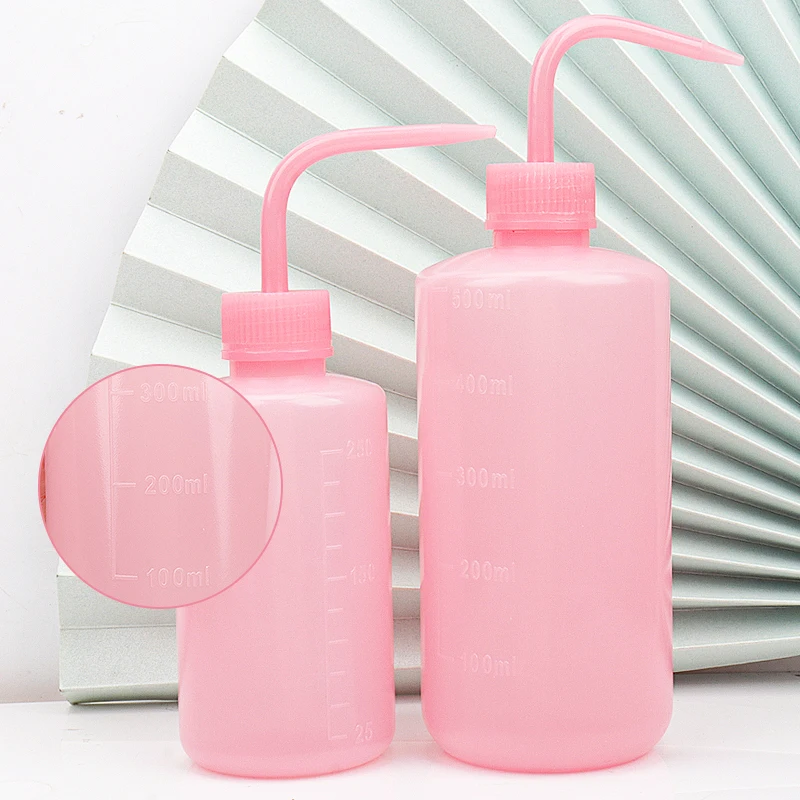 250/500ml Eyelash Extension Clean Washing Bottle Clear Plastic Blow Wash Bottle Tattoo Wash Squeezy Laboratory Measuring Bottle