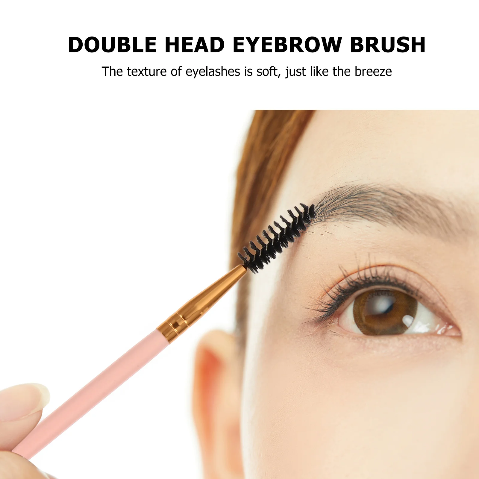 6 uds cepillos para cejas en ángulo doble punta Spoolie pestañas herramientas de maquillaje para cejas Idea de regalo ceja en ángulo Spoolie para cejas