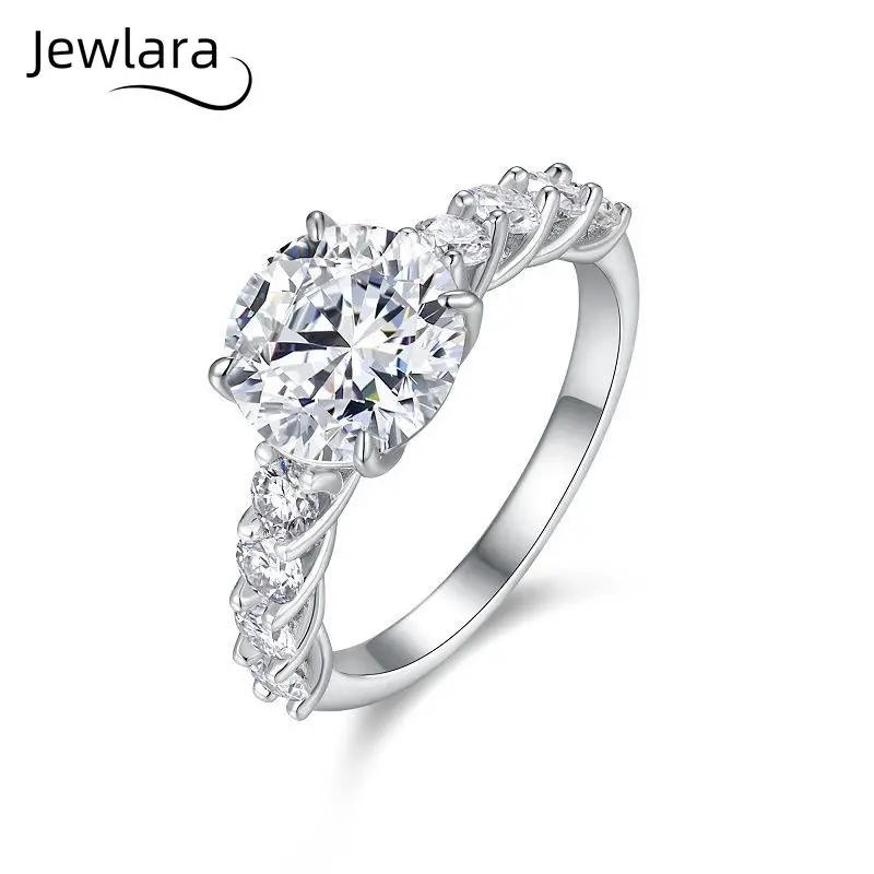 

Jewlara 925 Sterling Silver Non-fading Moissanite Women's Light Luxury Ring S925 Silver Jewelry Gifts