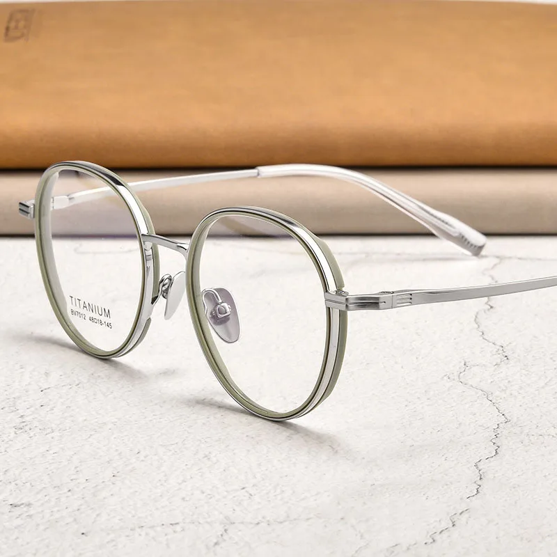 

Retro Titanium Glasses Frame Men Vintage Round Eyeglasses Women Optical Myopia Reading Prescription Eyewear Frames Clear Oculos