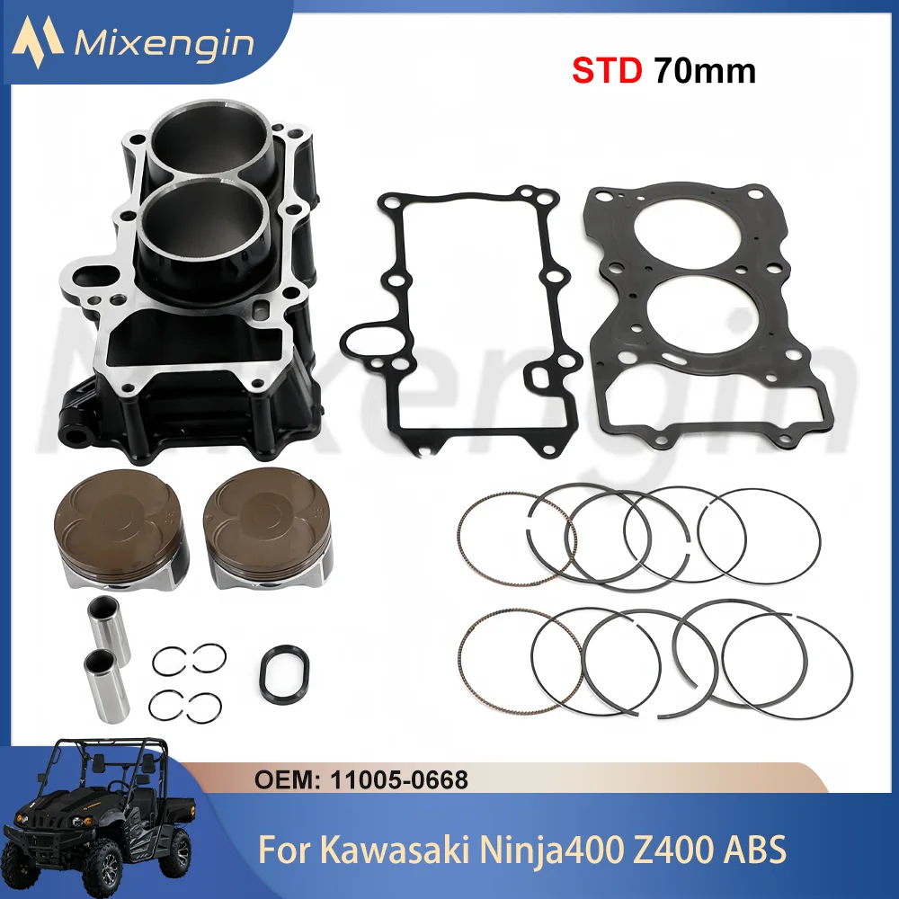 STD 70mm Motorcycle Engine cylinder piston gasket Kit For Kawasaki Ninja400 Z400 EX400 ER400 ABS 2018-2024 11005-0668 11005-0744