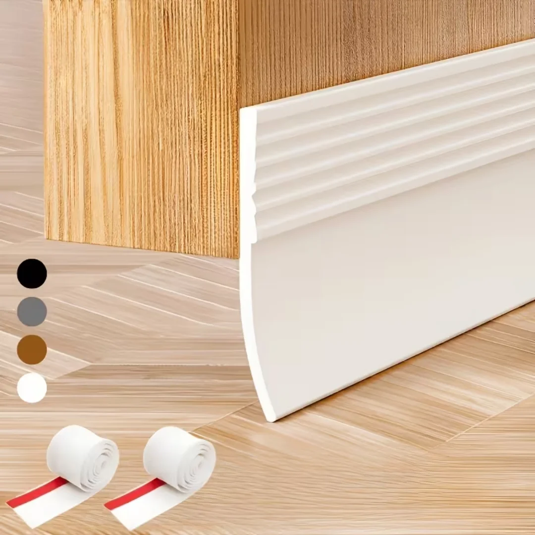 1PC 1m/39.37inch Self-Adhesive Door Bottom Seal Strip -Noise-Reducing, Windproof, Smoke and Dust-Proof, Energy-Saving Door Stopp