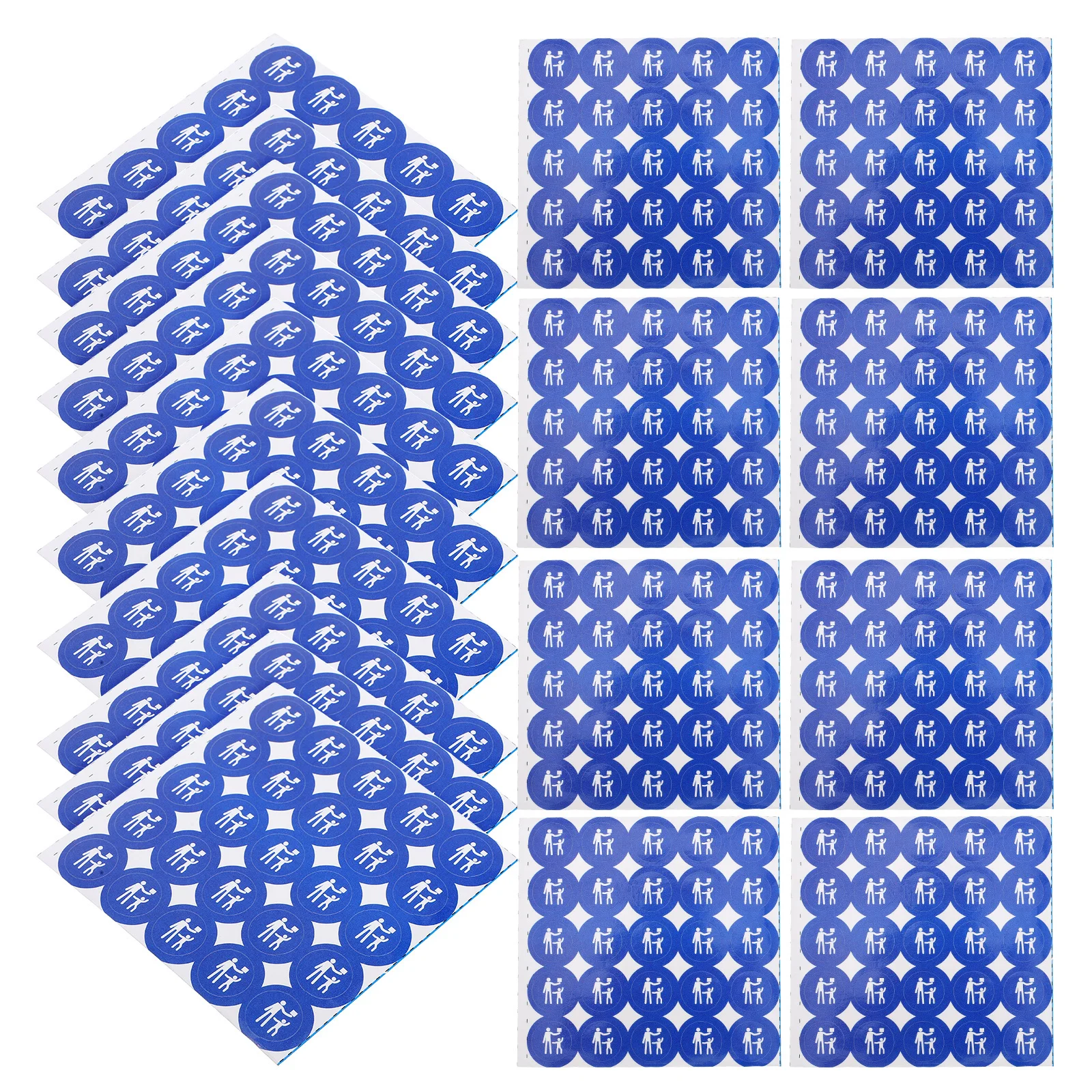 1000Pcs Button Warning Labels Self-Adhesive Safety Stickers Hazard Alerts Keep Away Warning Signs Protection